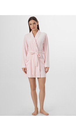 Халат розовая полоска