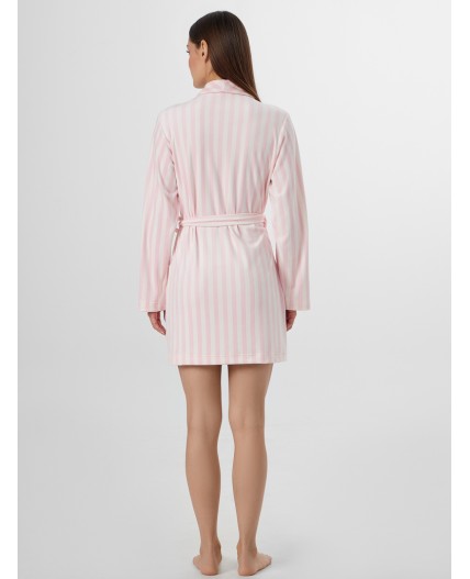 Халат розовая полоска