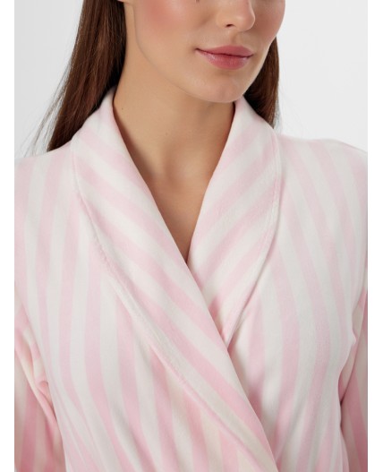 Халат розовая полоска