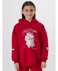 Худи т.красный +печать