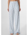 Брюки цветы на голубой полоске