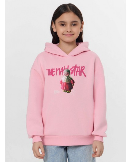 Анорак нежно -розовый +печать