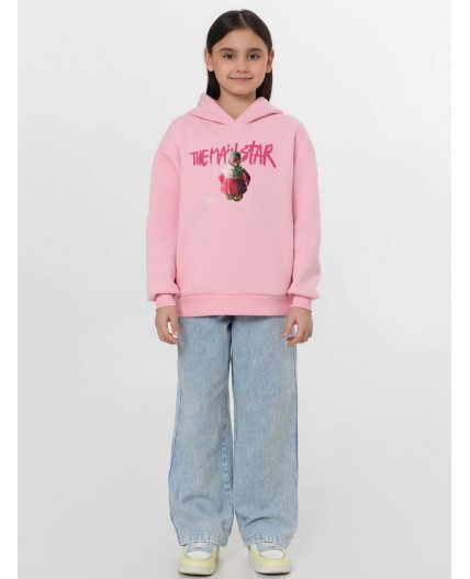 Анорак нежно -розовый +печать