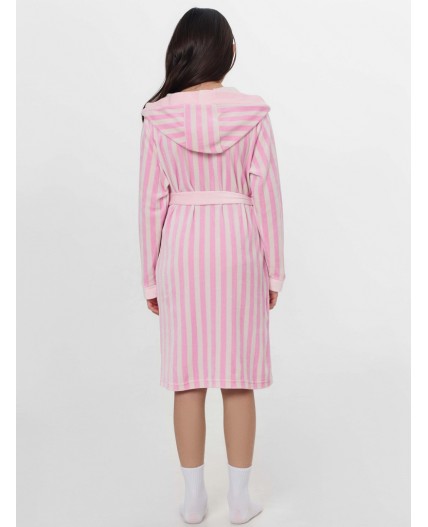 Халат розовая полоска