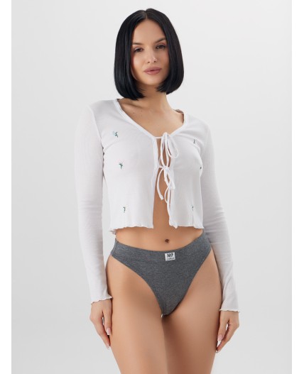 Трусы т.серый меланж 4348-F +черный +черный