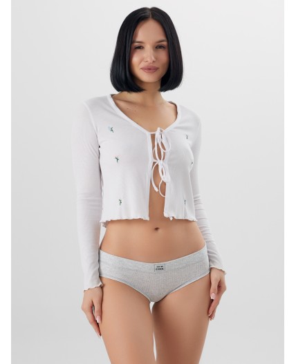 Трусы серый меланж 4306-А +черный +черный