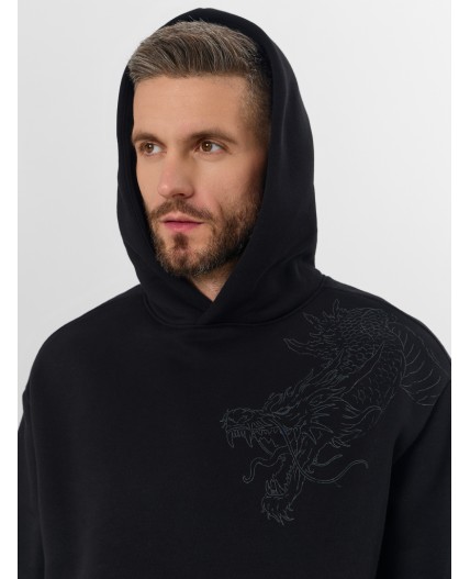 Худи черный +печать2