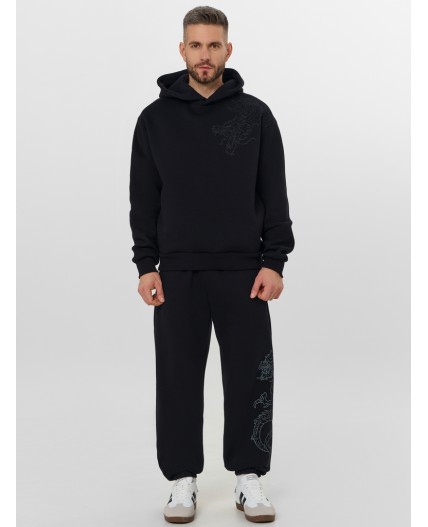 Джоггеры черный +печать2