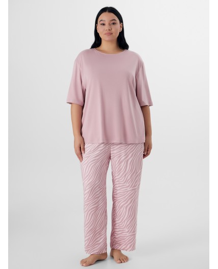 Комплект пыльный розовый +зебра на розовом