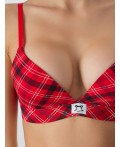 Бюстгальтер красная клетка