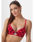 Бюстгальтер красная клетка