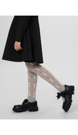 Колготки серый меланж