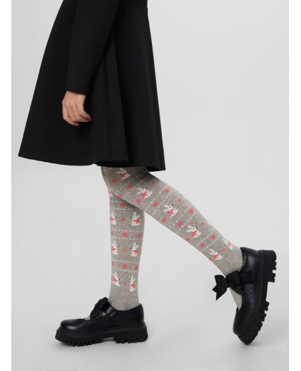 Колготки серый меланж