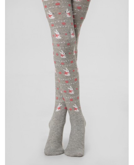 Колготки серый меланж