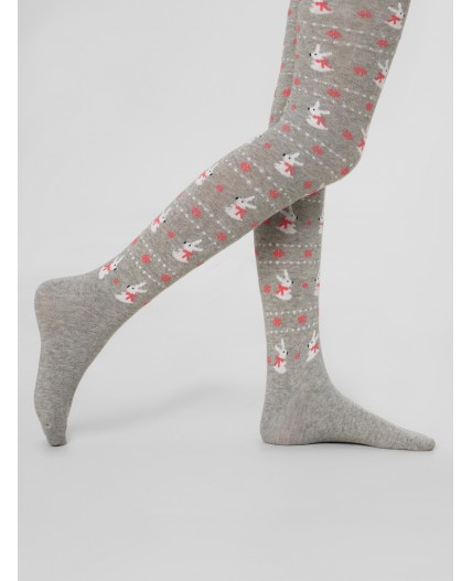 Колготки серый меланж