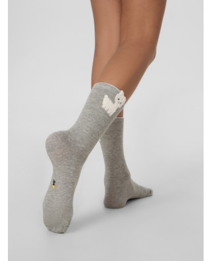 Носки серый меланж