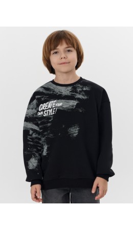 Свитшот черный +печать2