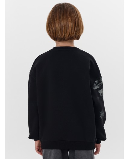 Свитшот черный +печать2