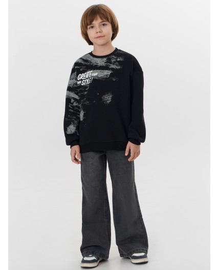 Свитшот черный +печать2