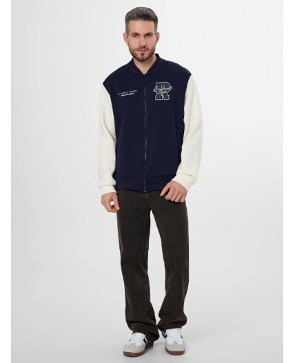 Толстовка т. синий +печать