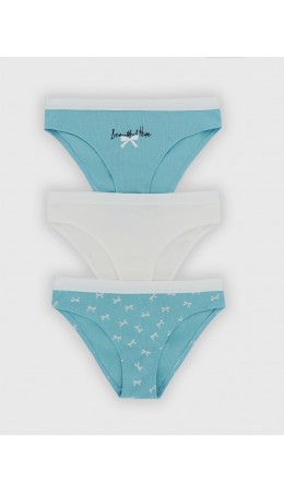 Трусы голубой +печать1