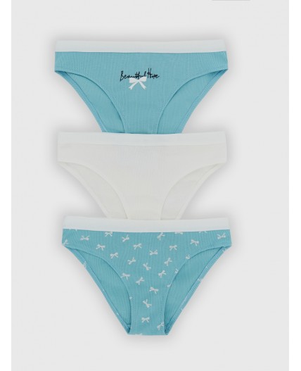 Трусы голубой +печать1