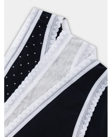 Трусы горошек на черном