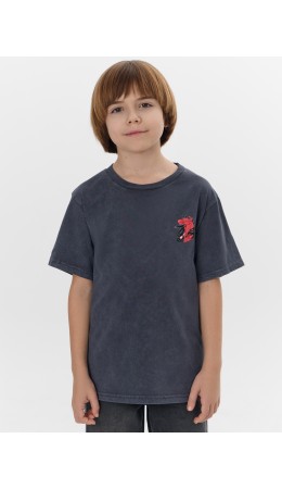 Футболка ACID WASH графит +печать