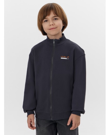 Толстовка графит +печать