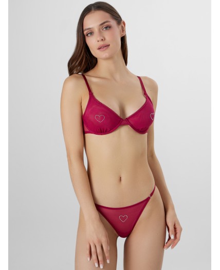 Бюстгальтер бордовый