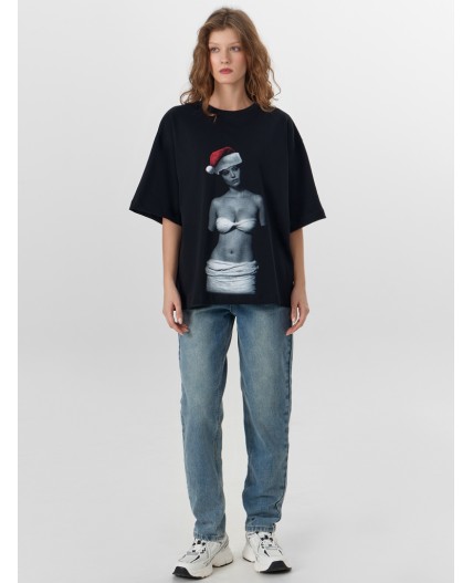 Футболка черный +печать12