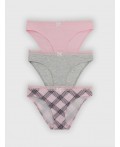 Трусы клетка черно -розовая