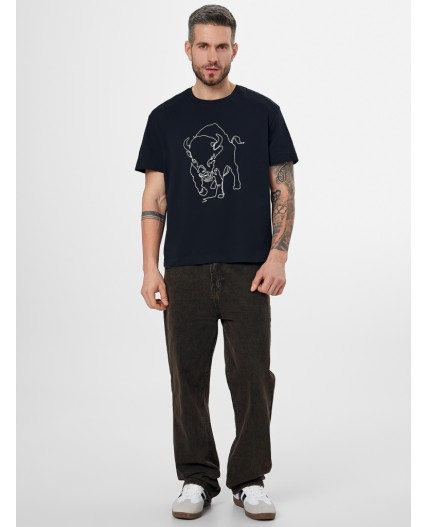 Футболка черный +печать2