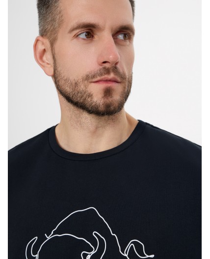 Футболка черный +печать2