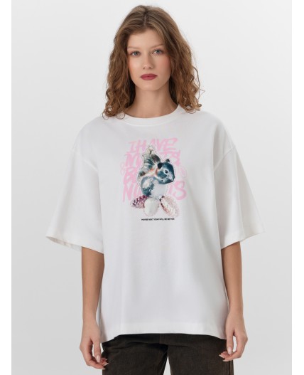 Футболка белый +печать22