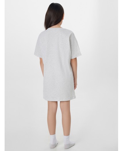 Сорочка серый меланж 4306-А +печать3