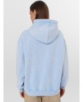 Худи ACID WASH голубой +печать