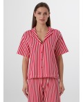 Пижама розово -красная полоска