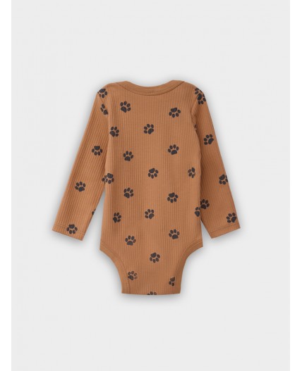 Боди пандочки на сером +лапки на охре
