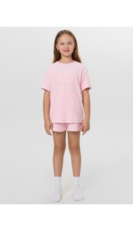 Комплект розовый леопард