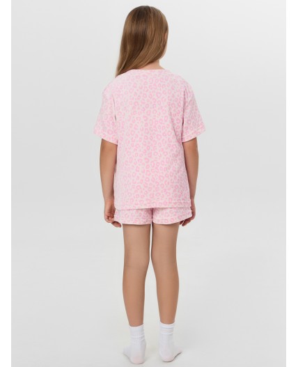 Комплект розовый леопард