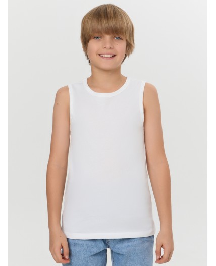 Майка белый +т.серый