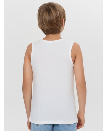 Майка белый +т.серый