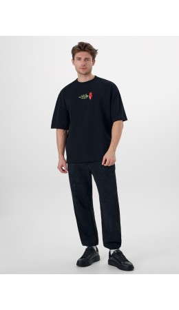 Футболка черный +печать4