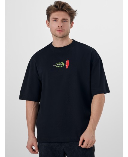 Футболка черный +печать4