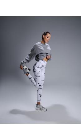 Легинсы тай-дай на белом