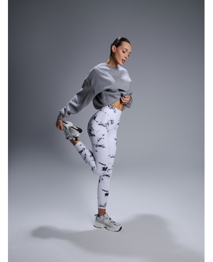 Легинсы тай-дай на белом