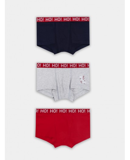 Трусы серый меланж 4306-А +красный +чернильный +печать