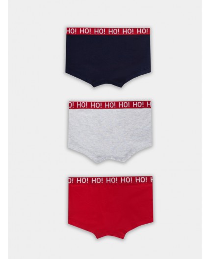 Трусы серый меланж 4306-А +красный +чернильный +печать