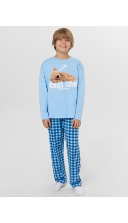 Комплект небо +сине -голубая клетка